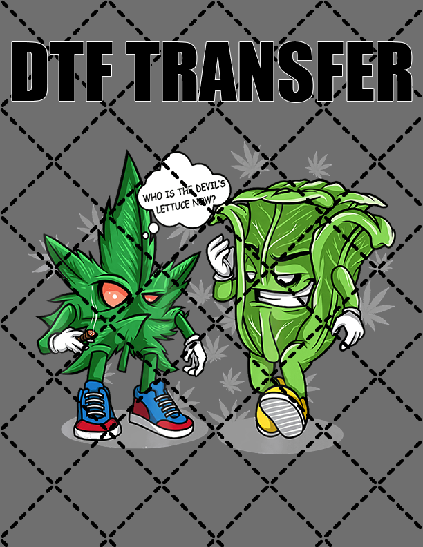 Evil Lettuce - DTF Transfer (Ready To Press)