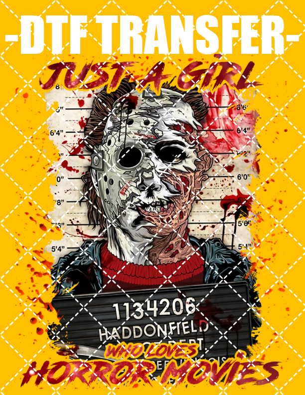 Halloween Just A Girl 2 - DTF Transfer (Ready To Press)