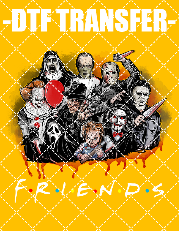 Halloween Friends 1 - DTF Transfer (Ready To Press)
