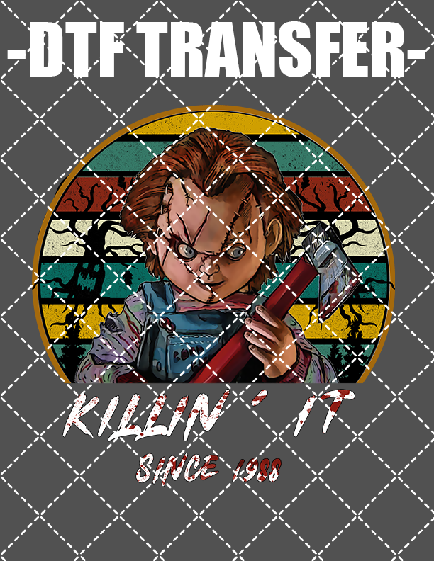 Halloween Killin' It Chucky - DTF Transfer (Ready To Press)