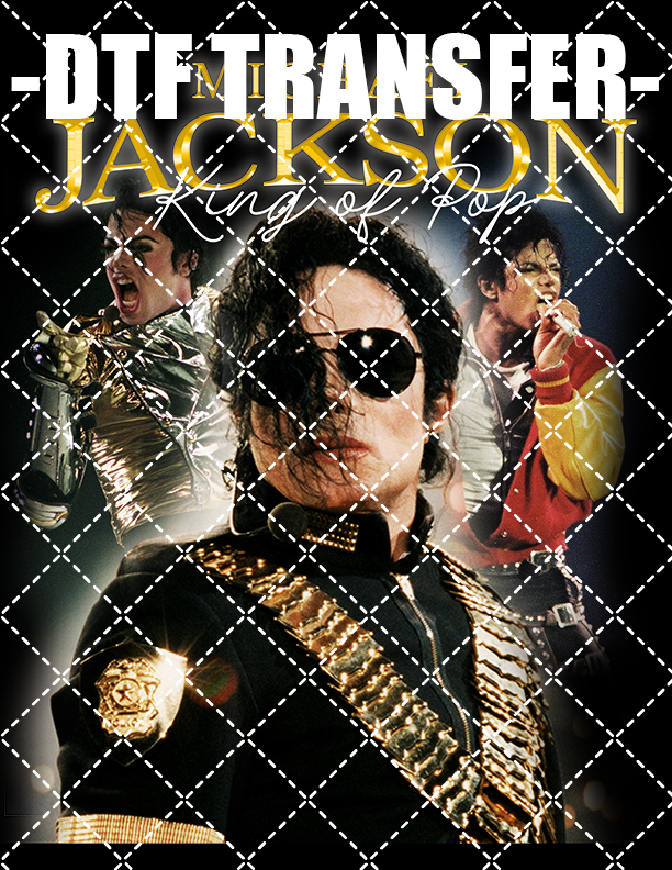 Michael Jackson Bootleg (For Black Tee Only) - DTF Transfer (Ready To Press)