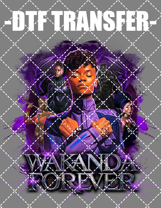 Wakanda Forever (Choose Color) - DTF Transfer (Ready To Press)