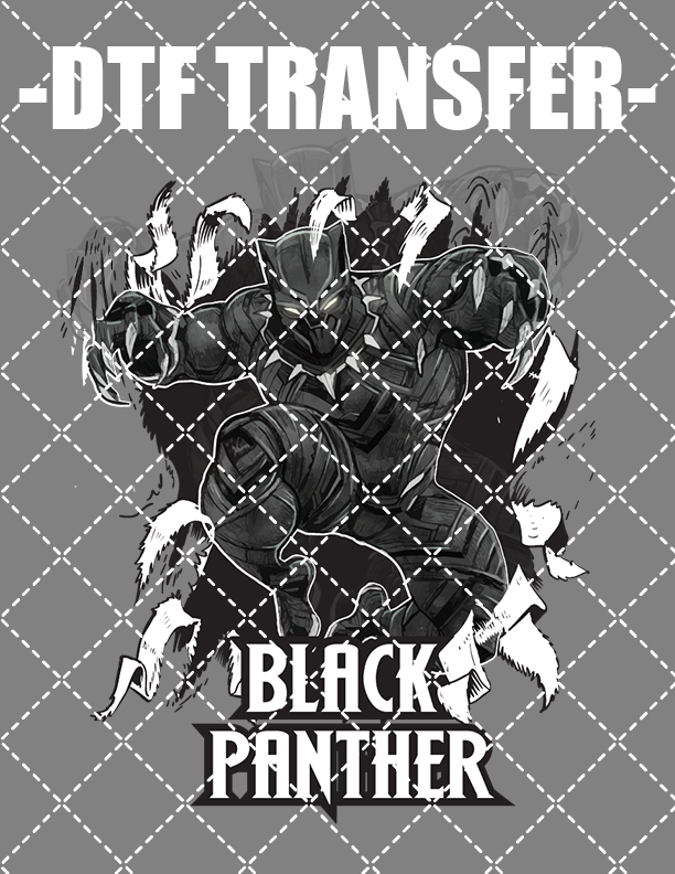 Black Panther Rip - DTF Transfer (Ready To Press)