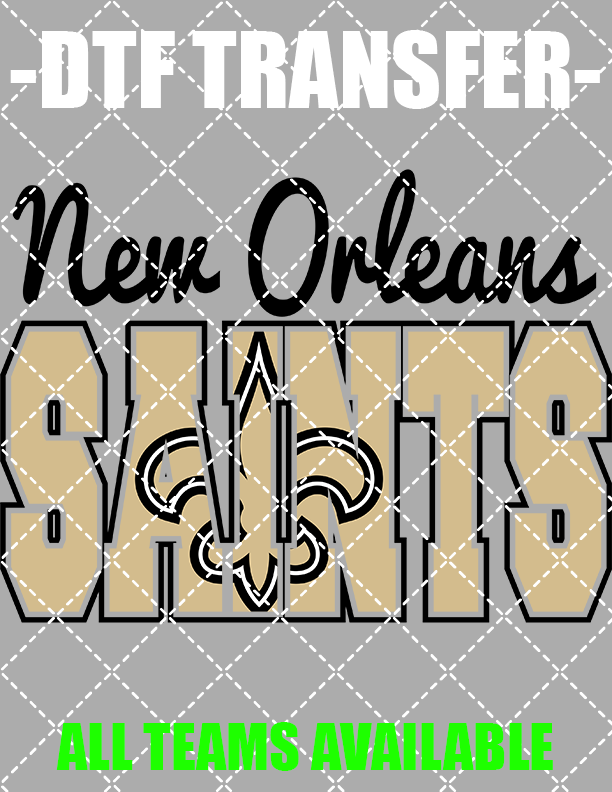NFL Team Print (Select Team) - DTF Transfer (Ready To Press)