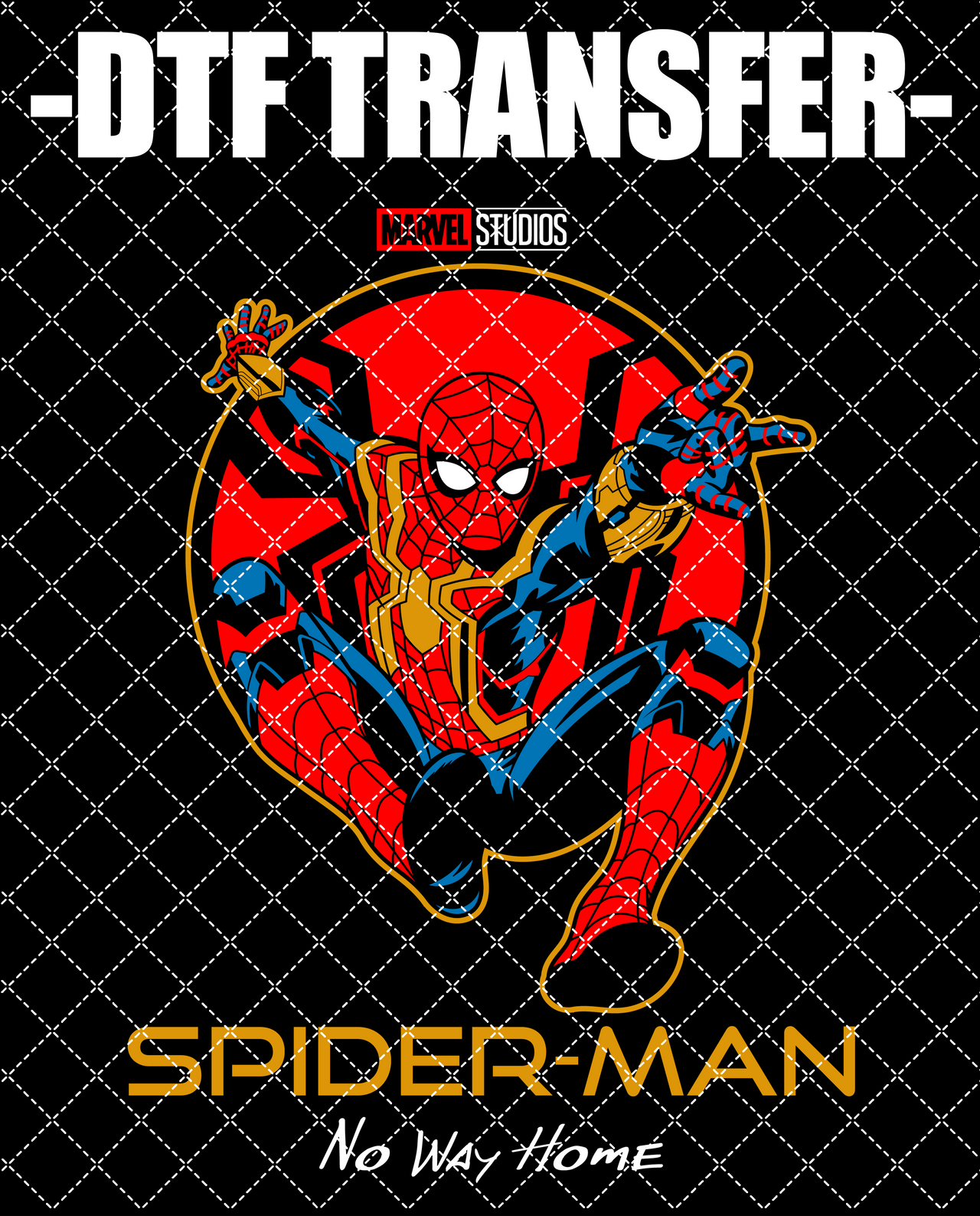 Spiderman No Way Home (For Black Tee) - DTF Transfer (Ready To Press)
