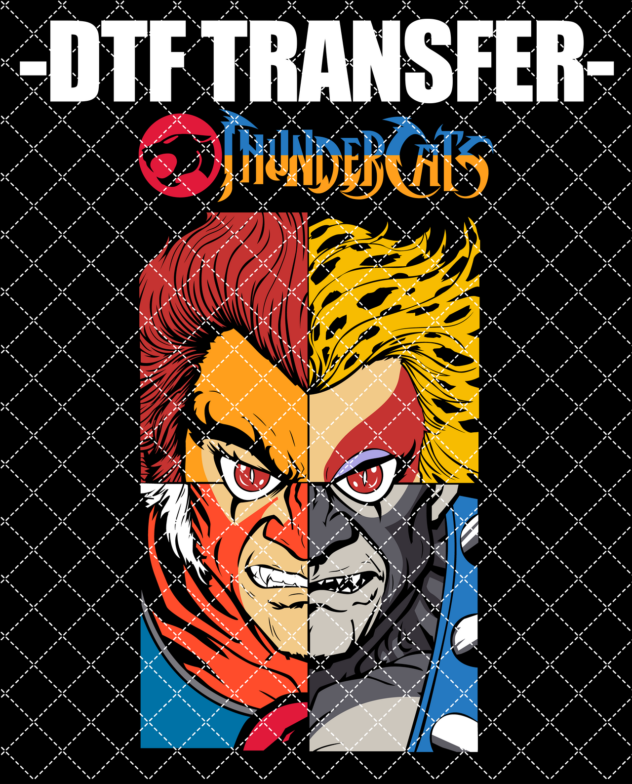 Thundercats Characters (For Black Tee) - DTF Transfer (Ready To Press)