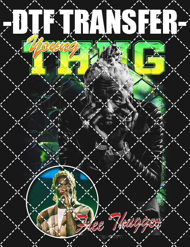Young Thug Bootleg (V2) (Use On Black Tee Only) - DTF Transfer (Ready To Press)