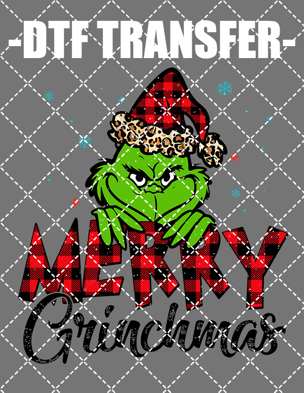 Merry Grinchmas V2 - DTF Transfer (Ready To Press)