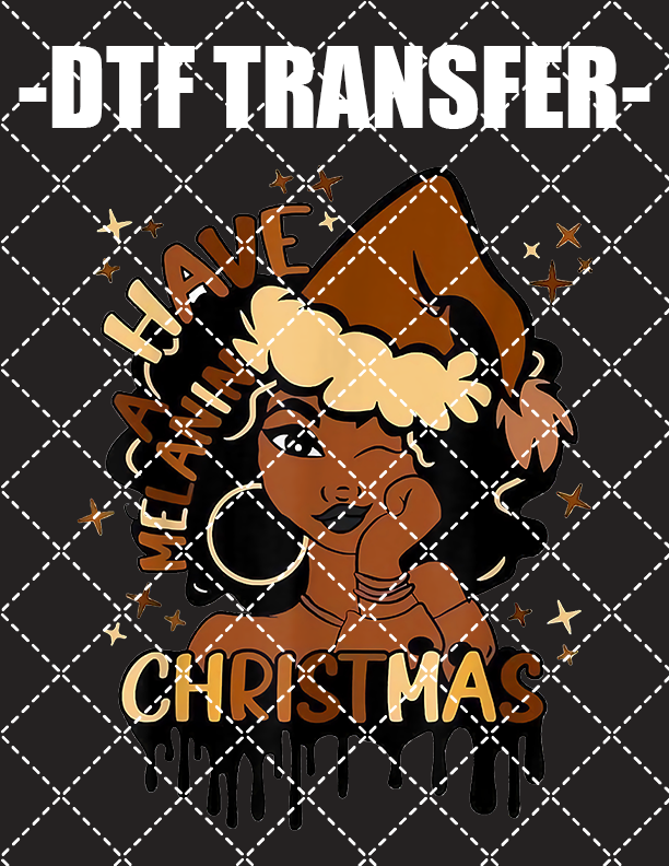 Melanin Christmas v2 - DTF Transfer (Ready To Press)
