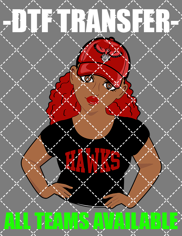 NBA Cap Girl (All Teams Available) - DTF Transfer (Ready To Press)