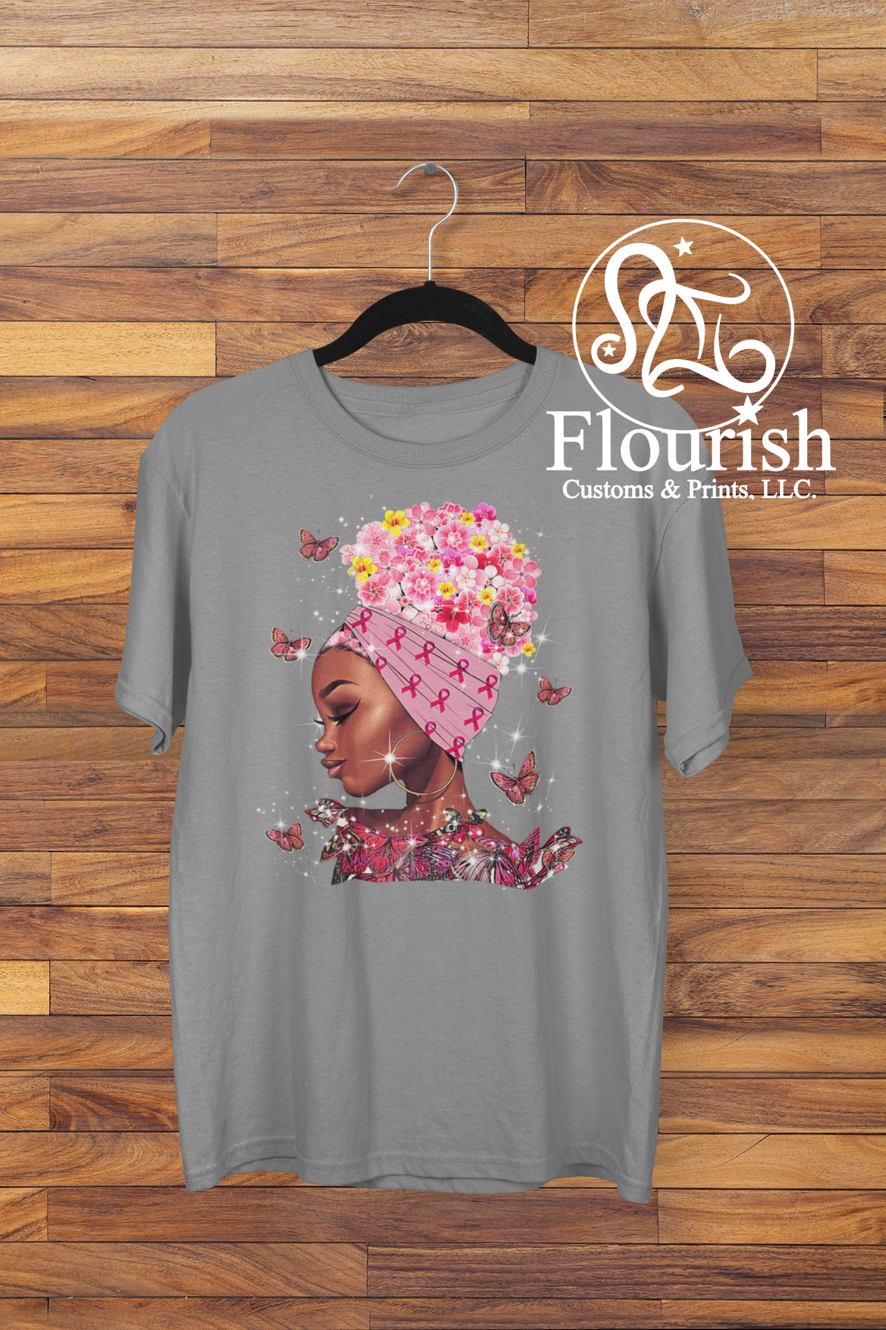 Butterfly Wrap (Breast Cancer) Tee