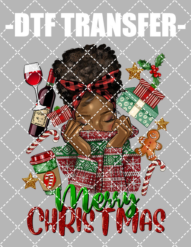 Merry Christmas Bun v2 - DTF Transfer (Ready To Press)