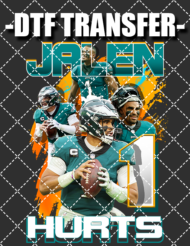 Jalen Hurts Bootleg 1 - DTF Transfer (Ready To Press)