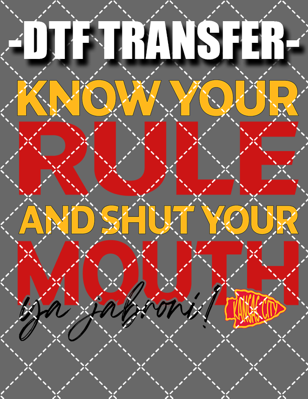 Know Your Role V3 - DTF Transfer (Ready To Press)