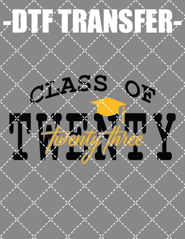 Seniors Class Of 2023 - DTF Transfer (Ready To Press)