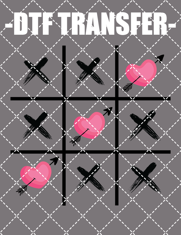 Love TicTacToe - DTF Transfer (Ready To Press)
